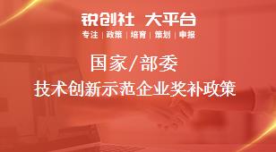 國家/部委技術(shù)創(chuàng)新示范企業(yè)獎(jiǎng)補(bǔ)政策